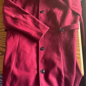 Men's Red Wool Coat